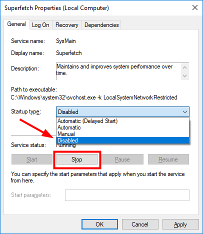 Performance Issues in Windows - SuperFetch Properties